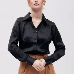 sliqueapparels Women Relaxed Fit Fit Solid Button Down Collar Casual Shirt-picture-15