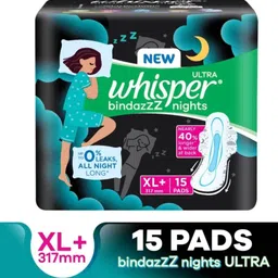 whisper Bindazzz night ultra XL+ 15pad Sanitary Pad-picture-21