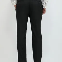raymond Men Slim Fit Black Cotton Blend Trousers image 4