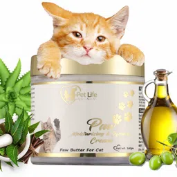 pet life Organic Paw Moisturizing & Softening Cream For Cat Cracked & Chapped Paws|Paw Butter Repair, Sooth & Heals Dry Paw & Elbow|Paw Butter Cream For All Cat & Kitten Breeds - Safe Pet Friendly – 100 Gm Pet Conditioner-picture-12