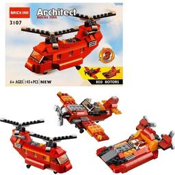 arizon 3 in1 Architect Series Red Rotor Construction Block Toy for Kids 6+ Year 145+pcs-picture-37