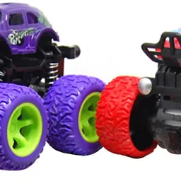 toy dekho 2 Pcs Red & Purple Monster Cars Friction-Powered, Unbreakable Toys for Kids 3+-picture-26