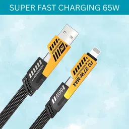NANDGHER 4-in-1 Cable 1 m 4-in-1 Multi-Port Fast Charging, Data Sync Cable for Lightning, Type-C, USBA16-image-67