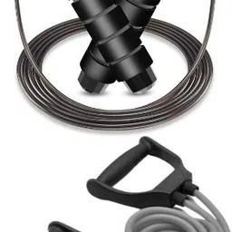 iamalot Heavy Quality skipping rope and double toning tube band Home Gym Kit Fitness Accessory Kit Kit-picture-29