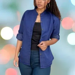 houseofcommon Women Regular Fit Solid Button Down Collar Casual Shirt image 1