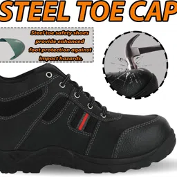 elecant Steel Toe Synthetic Leather Safety Shoe image 4