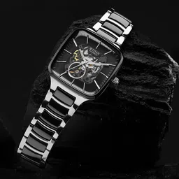 titan Ceramic Automatic Fusion Square Analog Watch - For Men NT90175KD01|90175KD01|NT90175KD01 image 2