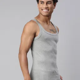 levi's Sports Vest with Side Branding Smartskin Technology Style#015 (Light Grey) Men Vest image 3