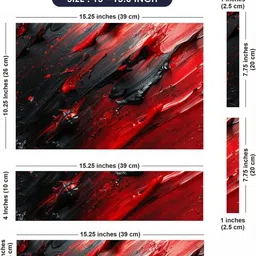 Flipkart SmartBuy Combo of Full Body Laptop Skin and Mouse Pad - Black Red Lava Art No Residue Removable Self Adhesive Vinyl Reusable Laptop Skin Compatible for 15.6 inch image 3