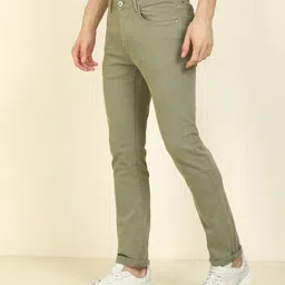 flying machine Men Tapered Fit Mid Rise Green Jeans image 2