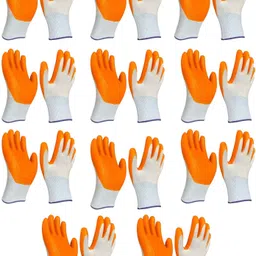 masox store Multipurpose Nylon Latex Coated Firm Grip Industrial Work Cut Resistant Glove K8 Wet and Dry Glove Set-picture-27