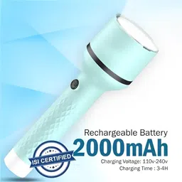 crentila Rechargeable 2 in 1 Long Range Search Light With 4 Mode Light Long Backup LED Torch-picture-15