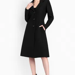 lime n lemon Tweed Solid Coat For Women image 1