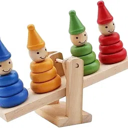 little mind Wooden Clown Balancing Game Toy and Toddlers Suitable for All Ages-picture-10