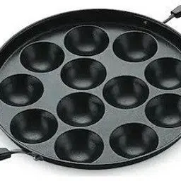 spyker Cookware appam ponganalu APPAM PATRA ROLUX RED Ponganalu Maker Paniarakkal pan Paniyarakkal with Lid (Aluminium, Non-stick) Paniarakkal with Lid 1 L capacity 24 cm diameter image 3