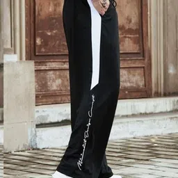 culish Men Colorblock Black, White Track Pants image 5