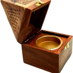 vrattius Glossy Wooden Incense Dhoop/Agar Batti Stand Wooden Incense Holder image 2