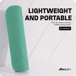 boldfit Yoga Mat for Men Women 6mm Exercise Mat Anti Skid Workout Yoga Matte Carry Strap Green 6 mm Yoga Mat image 5