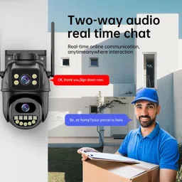 SROPX WiFi Dual Lens PTZ Camera | Smart Home Security 360° Night Vision Security Camera image 2