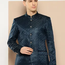 invictus Men Self Design Double Breasted Party Blazer-picture-15
