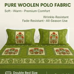 eleganzze Polyester Double Flat 300 TC Floral Bedsheet image 2