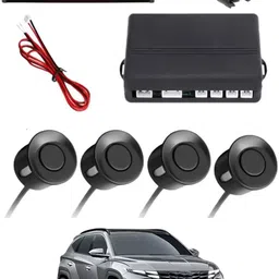 msnp Black Waterproof Parking Sesnor With Led Display For Vehicle-281 Universal Black 4pcs Reverse Parking Safety Sensor For Car-281 Parking Sensor image 1