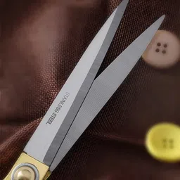 tridot Stainless Steel Tailoring Scissor with Brass Finish Handle for Cloth Cutting Single Scissor (9 Inches) Scissors image 4