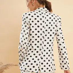 kassually Women Printed Double Breasted Casual Blazer image 2