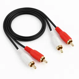 GADGEETI RCA Audio Video Cable 10 m Dual 2 RCA Cable, Stereo Audio 2RCA Cord Male to Male Connector AV Sound Plug Jack Wire Cord-picture-10
