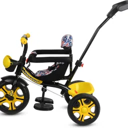 dugri 1-5 Years Kids Tricycle with Parental Control,Cushion seat and Safety Guard Rail N-1 Yellow 1-5 Year Kids Tricycle Tricycle-picture-16