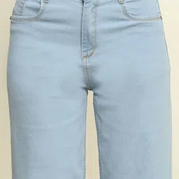 zayla Women Flared High Rise Light Blue Jeans image 5