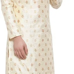 larwa Men Art Silk Kurta Dhoti Set image 3