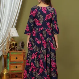 houseofcommon Embroidered Viscose Rayon Stitched Flared/A-line Gown image 2