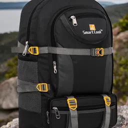 smartlook Expandable Travel Outdoor Sport Camping Hiking Trekking Bag Rucksack - 60 LBLACK Rucksack- 60 L-picture-23