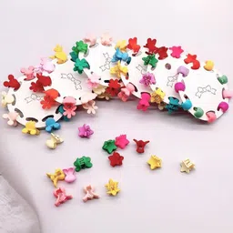westfashion Korean Super Cute Glossy Flower Mini Small hair Clips For kids GIrls Hair Clip image 3