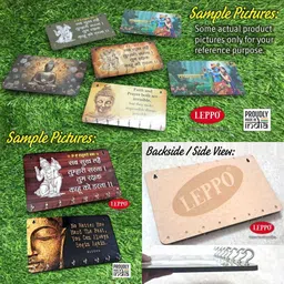 leppo Key Holder Printed Lord Hanuman Mantra Key Holder Wood Key Stand (8 Hook-DL_036) Wood Key Holder image 5