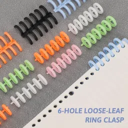 HICOBER 10 Pcs Binding Combs, 6 Rings Hole Binding Spines Manual Ring Binder image 3