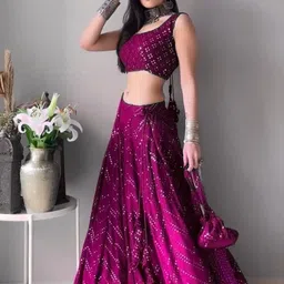 cute fellow Embroidered Semi Stitched Lehenga Choli-picture-44