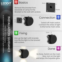 leddit Uplight Wall Lamp With Bulb image 4