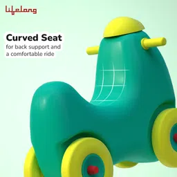 lifelong Cuppy Smiling Ride-On for Kids | Baby Ride On | Baby Car for 1+ Years Rideons & Wagons Non Battery Operated Ride On image 5