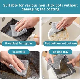 vikas Multipurpose Kitchen Mesh Scrubber Cloth Scrub Pad image 2