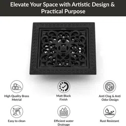 plantex Floor Brass Push Down Strainer image 3
