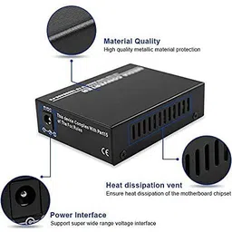 RAMEX SFP Media Converter 10/100/1000Mbps with 1.25G SMSF SFP Bidi Transceivers 1 Ports 1000 Mbps Network Switch image 3