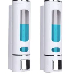 White 400 ML Plastic Liquid Soap Dispenser By Bath Guru-image-30