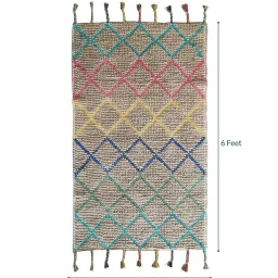 the home talk Geometric Pattern Jute 3 X 5 Feet Flat Weave Runner image 3
