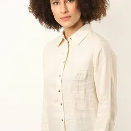 marks & spencer Women Regular Fit Solid Casual Shirt image 3