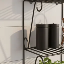 craftnestart Cup Kitchen Rack Heavy-Duty Rust-Resistant Steel eRack | Space-Saving Wall Mountd Iron image 2