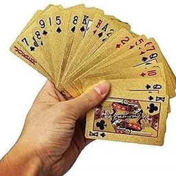 taabar Golden Waterproof Playing Cards for Audlt & kids pack -2 image 2