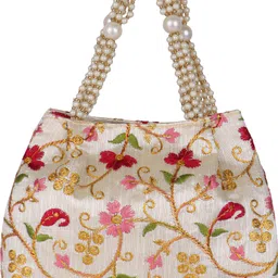 shinyhorn Women Beige, Red Potli-picture-34