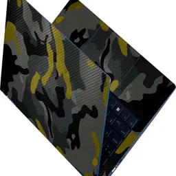 Anweshas Full Body Laptop Skin Sticker - Black Camouflage Self Adhesive Vinyl Laptop Decal 15.6-picture-24